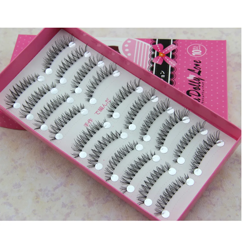 

10 Pairs Fashion False Eyelashes Eyelash Make Up Hand Made Thick Long HS-18 natural faux mink lashes maquiagem #05