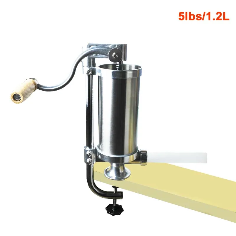 

2.5lbs/1.2L Manual Sausage Maker Sausage Stuffer Pork Mutton Meat Fillings Funnels Maker Kitchen Tools