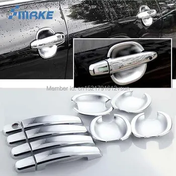 

smRKE For Toyota highlander 09-14 Car Chrome Door Bowl Cover Stickers Interior Decoration Sequins Brand Auto Accessories Styling