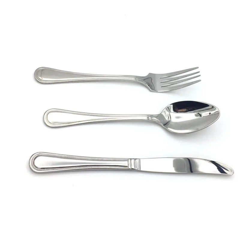 New 3pcs High Grade Dinner Knife Fork Spoon set stainless steel silver