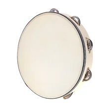 1" ручной Тамбурины Барабаны колокол береза Металл джинглы ударных музыкальные развивающие инструмент для ktv вечерние детские игры