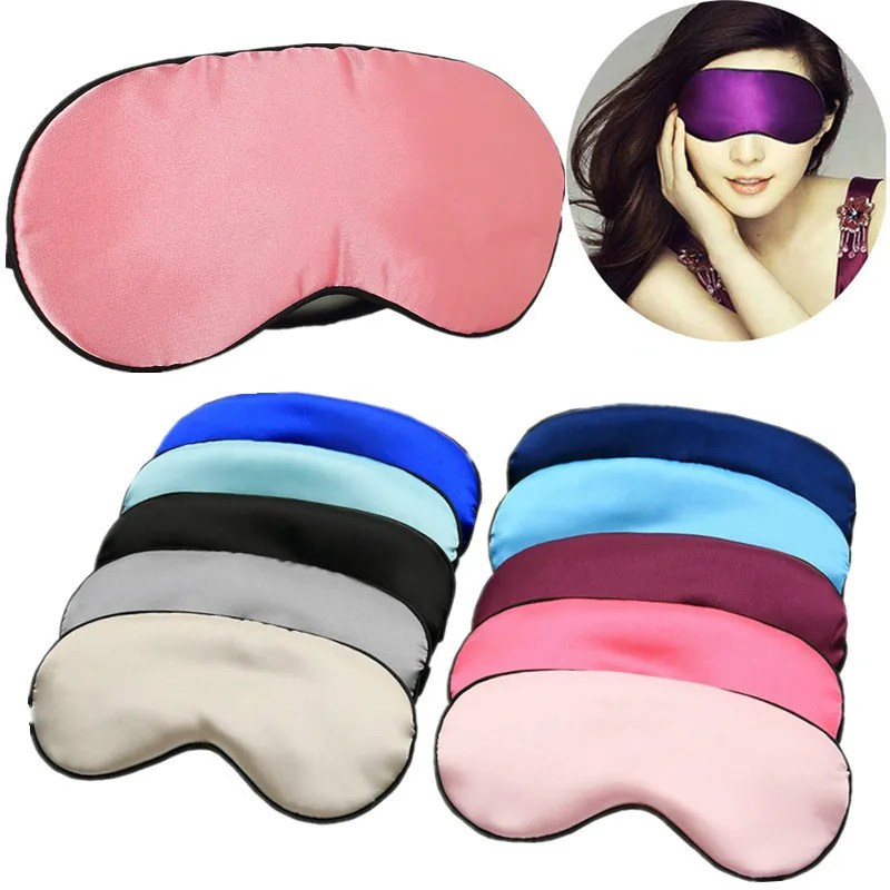 

1Pcs Pure Silk Rest Sleep Eye Mask Padded Shade Cover Travel Relax Aid Blindfolds Eye Cover Sleeping Mask Eye Care Beauty Tools