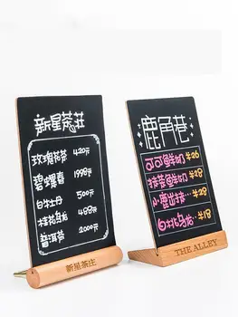 

Handwritten Small Blackboard Desk Table Message Chalk Board Merchant Price Tag Display Erasable Hand painted Menu Stand Holder