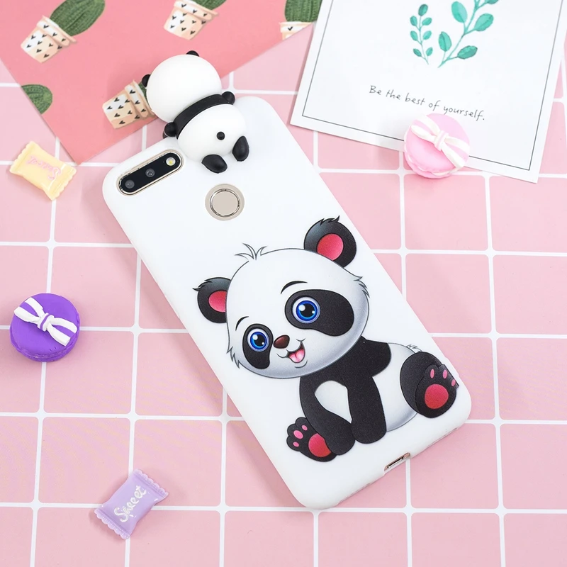 Чехол для Huawei Honor 7A с 3D рисунком кота панды мягкий силиконовый чехол из ТПУ Y6 2018