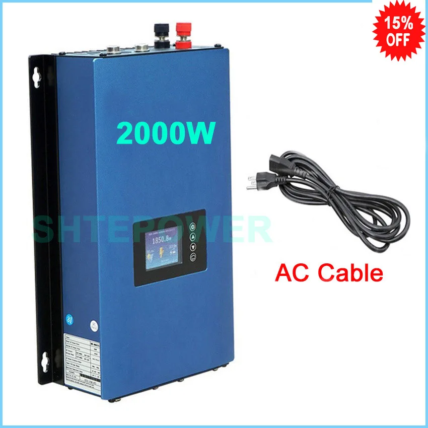 

DC 45-90V input to AC output 190-260V 2000w Solar Power inverter No internal limiter MPPT Grid Tie connected system