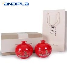 Китайский винтажный чай Tieguanyin Longjing Puer контейнеры для чая керамический уплотнитель банка для хранения украшения дома Подарочная коробка кофейная канистра