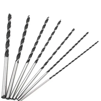 

High Quality 7pc 300mm Tungsten Steel Extra Long Wood Work Twist Drill Bit Hole Saw Cutter Tool Set With 3mm Shank Diameter