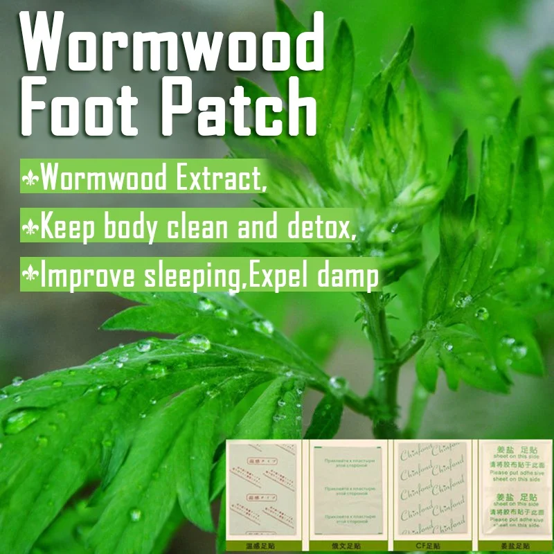 20 Sets Traditional Chinese Detox Foot Patch Wormwood Pads Improve