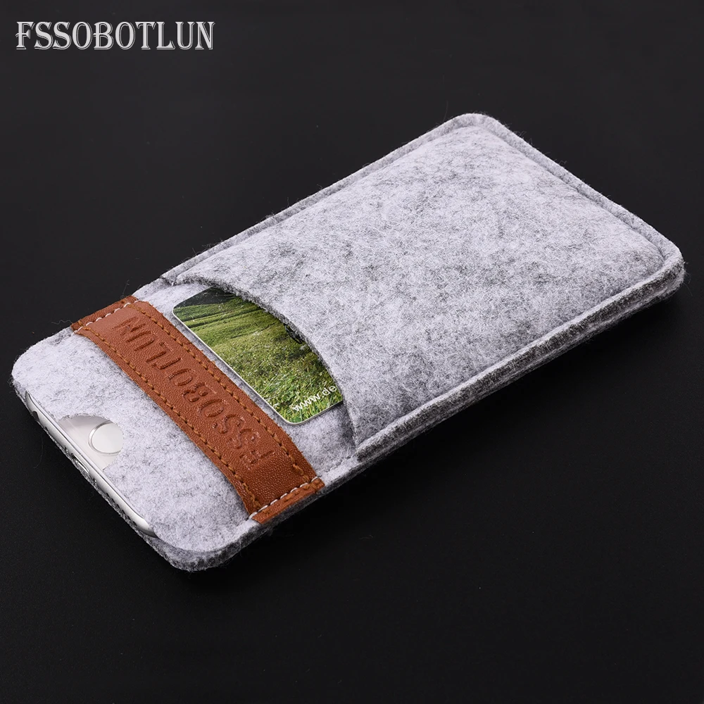 

FSSOBOTLUN,6 Styles For Ulefone Tiger Lite 5.5 inch Case Protector Card Pocket Bag Handmade Wool Felt Pouch Phone Sleeve