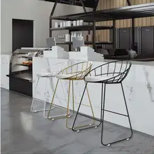 Барный стул современные ровные цилиндры стул Железный арт модный необычный стул индивидуальная спинка высоконогий стул