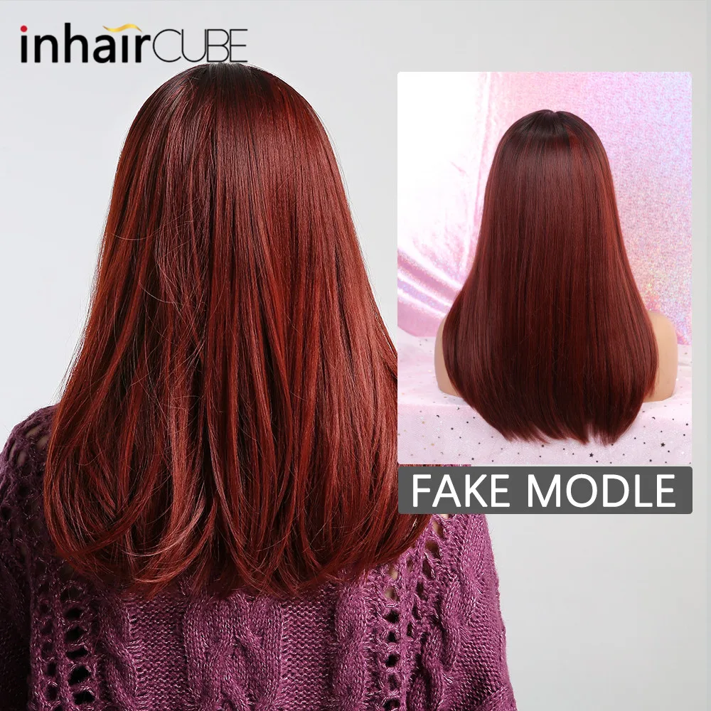 Inhair Cube 20 Women Synthetic Hair Wigs Ombre Milk Tee Mid Part