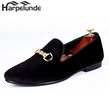 harpelunde mens wedding shoes buckle strap flats shoes black velvet loafers size 7-14 harpelunde mens wedding shoes buckle strap flats shoes black velvet loafers size 7-14