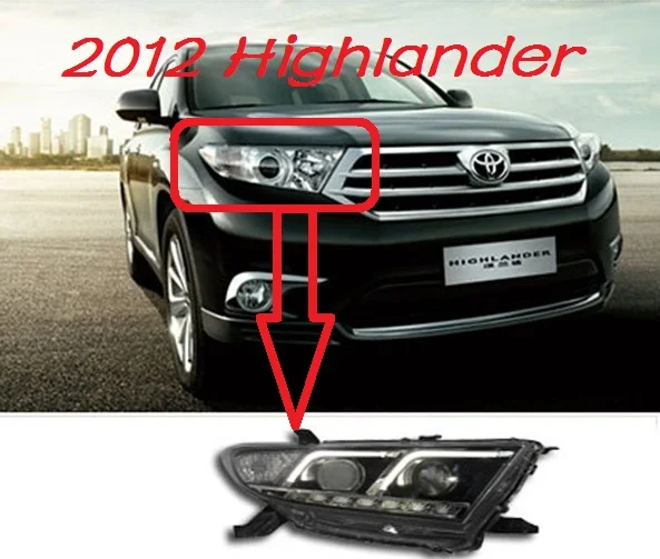 HID, 2012 ~ 2014, автомобиль Стайлинг для фара Highlander, vios, corolla, camry, Hiace, sienna, yaris, Tacoma, Highlander Головной фонарь