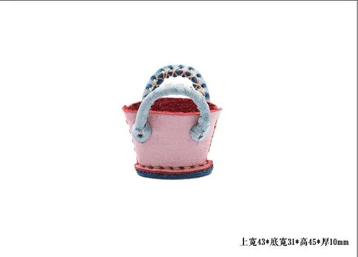 DIY leather craft Mini bag Small food basket Pendant sewing pattern pvc template leather sewing kit leather craft template sewing template
