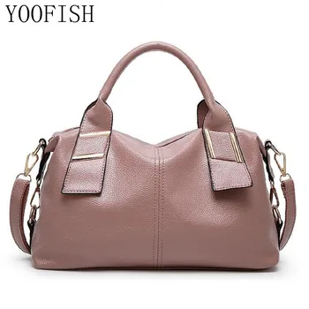 

YOOFISH Designer Women Handbag Female PU Leather Bags Handbags Ladies Portable Shoulder Bag Office Ladies Hobos Bag Totes