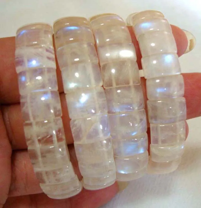 

Free Shipping Natural Moonstone Rectangle Beads Bracelet Women Jewelry Accessories Weddings Parties Birthday Gift