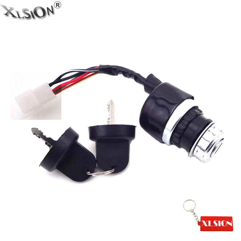 Chinese Go Kart Dune Buggy ATV UTV Off Road 4 Wires Ignition Key Switch 4 Wire