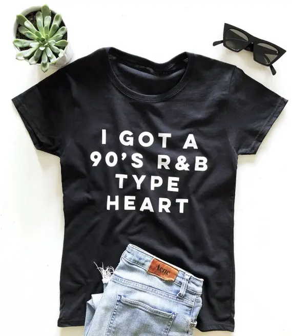Skuggnas у меня есть 90-х R &amp B Тип: футболка с сердцем летние 90s m l для женщин Tumblr