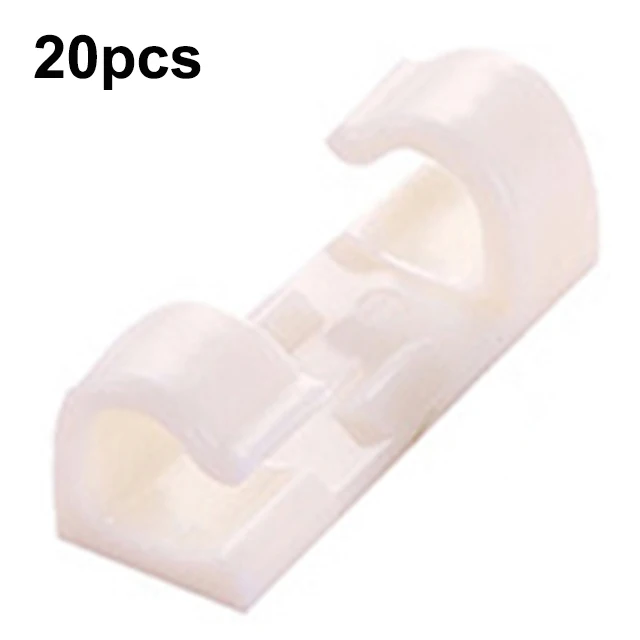 20pcs white 20 шт., органайзер для проводов, зажим для кабеля, клипсы для хранения, клейкая пряжка, линия передачи данных, фиксированная посадка, кабель для телефонной линии - Цвет: 20pcs white