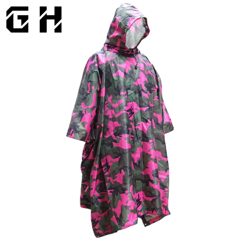 

Dropshipping Army F Rose Red Raincoat Jungle Marching Ghillie Suit Poncho Moistureproof Mat Tactical Camouflage Clothing