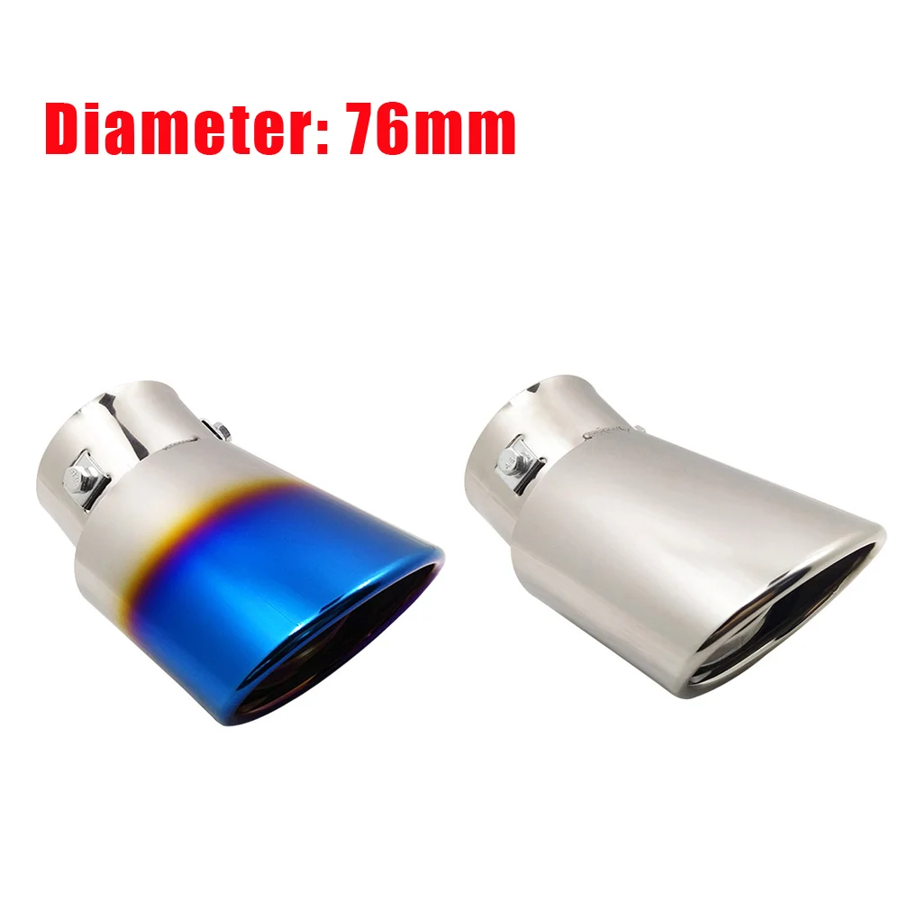 

76mm Car Exhaust Tip Muffler Stainless Steel Exhaust Pipe for Audi Toyota Volvo GMC Volkswagen Ford Daihatsu Auto Accessories