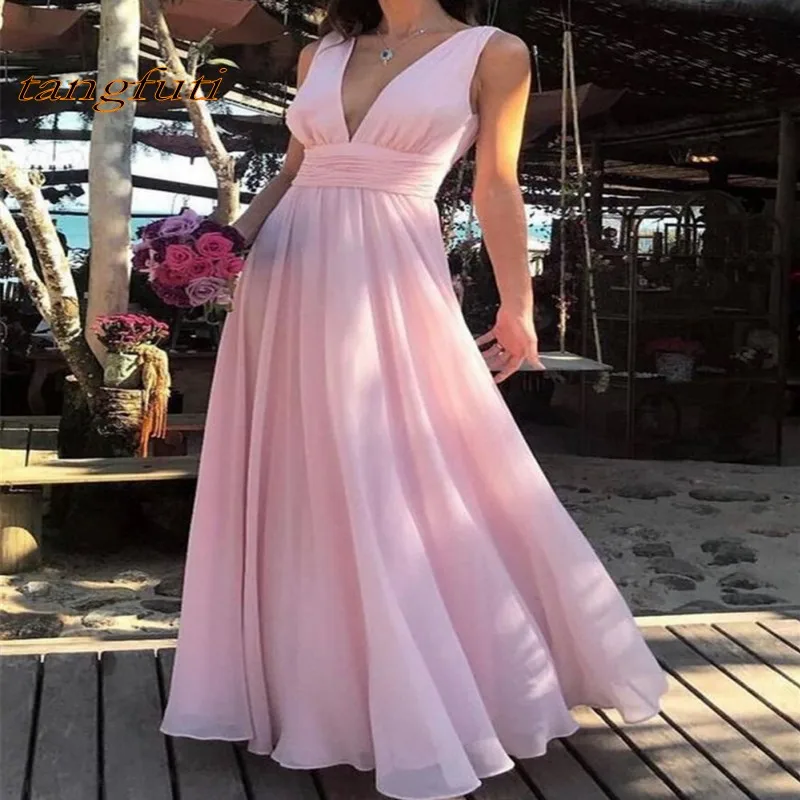 Фото Розовые вечерние платья длинное женское вечернее платье для выпускного вечера