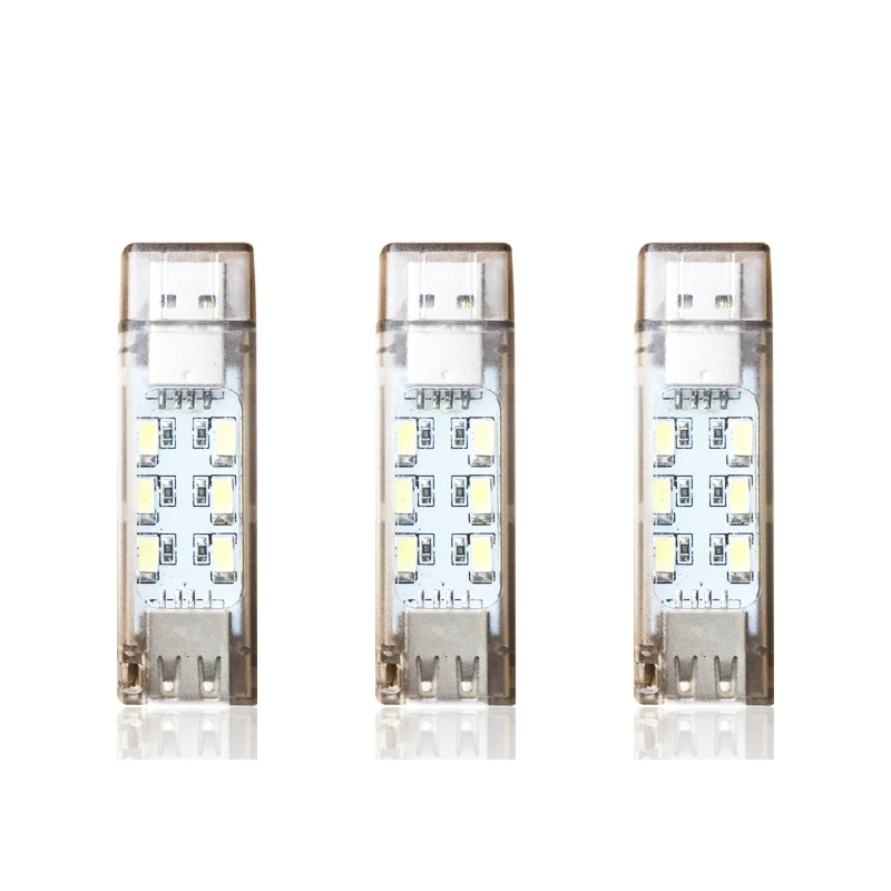 

USB Light Emergency LED Light Double Side 12pcs LED Each 0.5W Total 6W For Laptop Power Bank Charger Head