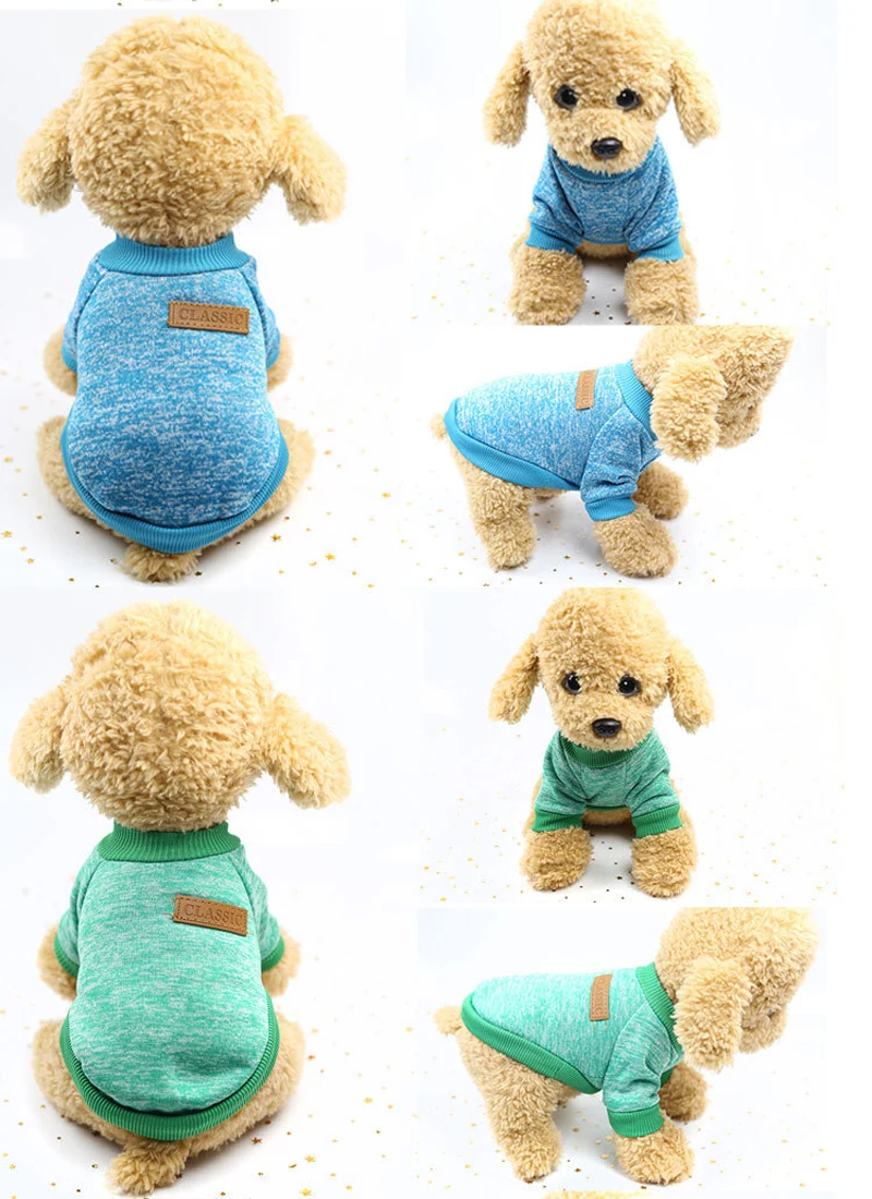 Уютный классический свитер для собаки, для питомца одежда с принтом в виде собак для маленьких собак зимнее теплое пальто из флиса высокого качества 15 цветов Рождественская одежда