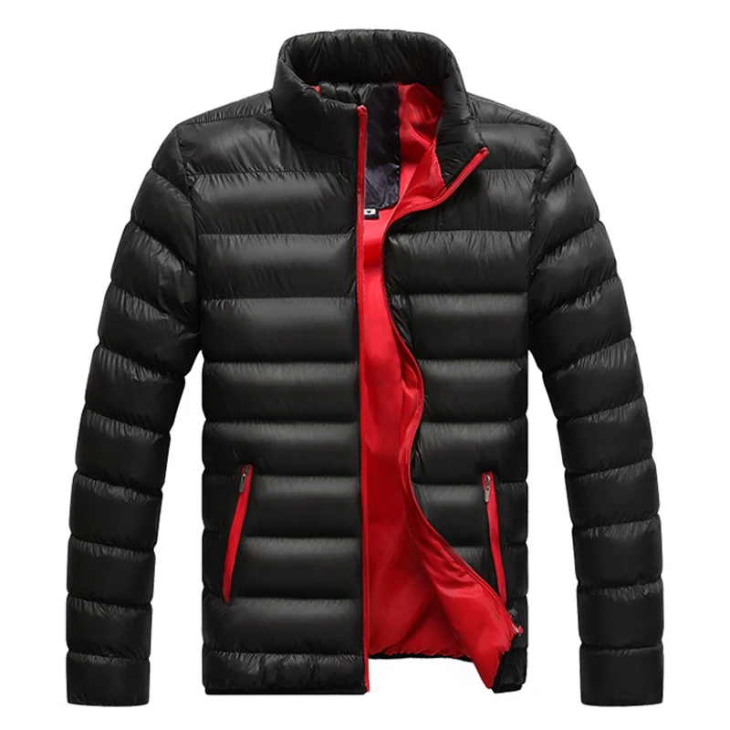 

Winter Men Warm Down Coat Long Sleeve Stand Collar Soft Warm Jacket Casual Zipper Windproof Slim Parka Male Pullovers Overcoat