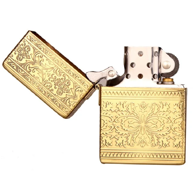 Luxury Kerosene Lighter Vintage Cigarette Lighter Creative Smoking