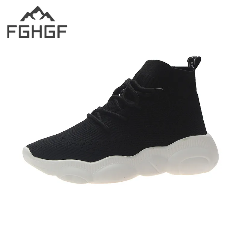 

FGHGF Comfortable Breathable Air Mesh Sneakers Women 2019 Spring Summer Slip On Platform Knitting Flats Soft Walking Shoes Woman