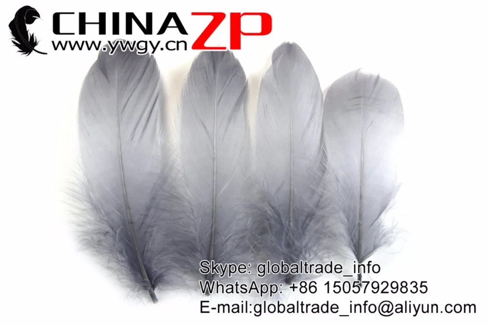 Grey Soft Goose Nageoires Feathers (7)