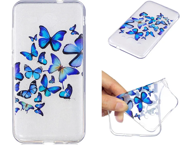 

Huawei Y3 2017 CRO-L02 CRO-L22 Case Colored Anime Animal Transparent Silicone TPU Skin Case Cover Phone Bags for Huawei Y5 2017
