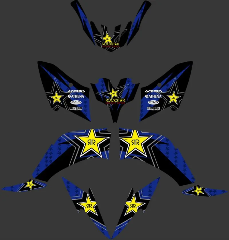 

0334 Star New Style 3M DECALS STICKERS Graphics Kits for Yamaha Raptor125 Raptor250 ATV Raptor 125 250