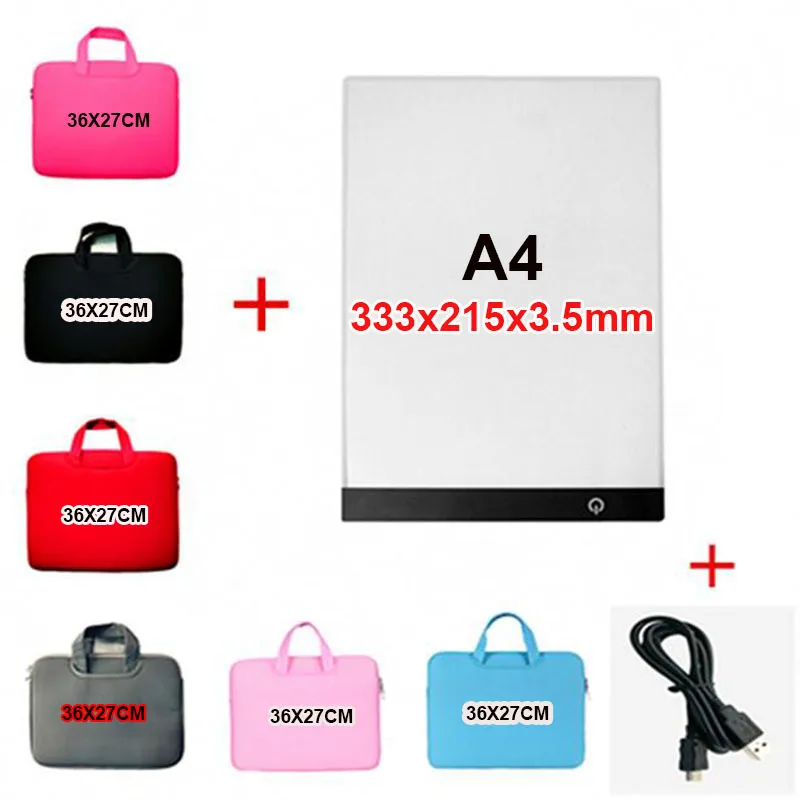 

5D DIY Diamond Painting Tool Kit Dimmable A4 Led Light Pad+ 36*27cm Tablet Bag, Diamond Embroidery, Diamond Painting YY316