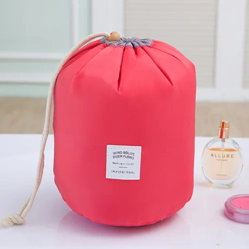 

2019 New Lady Travel Cosmetic Case 4 Color Nylon Cotton String Solid Color Bar Cosmetic Storage Bag Free Shipping