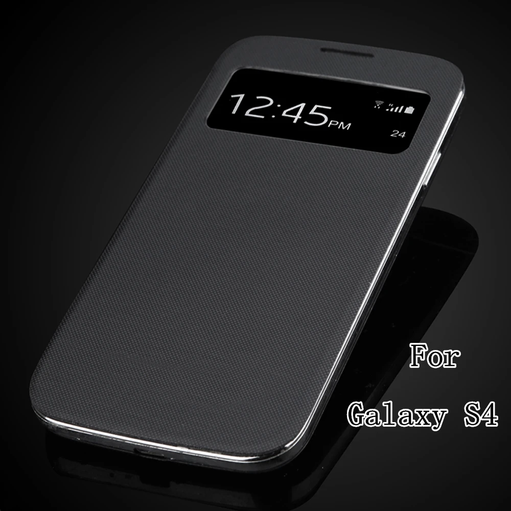 Новинка 2016 функция Dormancy сенсорный экран окно чехол для Samsung Galaxy S4 SIV I9500 корпус