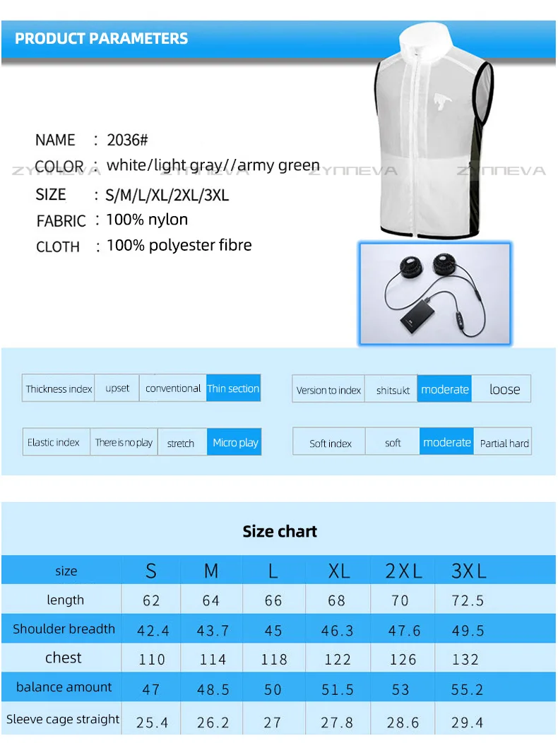ZYNNEVA летний кондиционер охлаждающий жилет вентилятор для мужчин и женщин куртка USB умная зарядка одежда для улицы Защита от солнца пальто GC1120