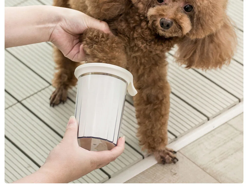  Xiaomi Pet Dogs Foot Clean Cup Dog Paw Cleaner Cup Soft Plastic Washing Brush Paw Washer Pet Accessories Dog Pet Folding Bowl (7)