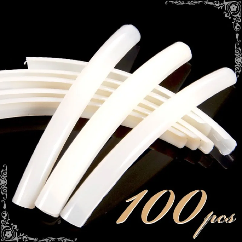 

Free Shipping - 100pcs/lot Natural Color SPECIAL LONG SALON FALSE NAIL TIPS