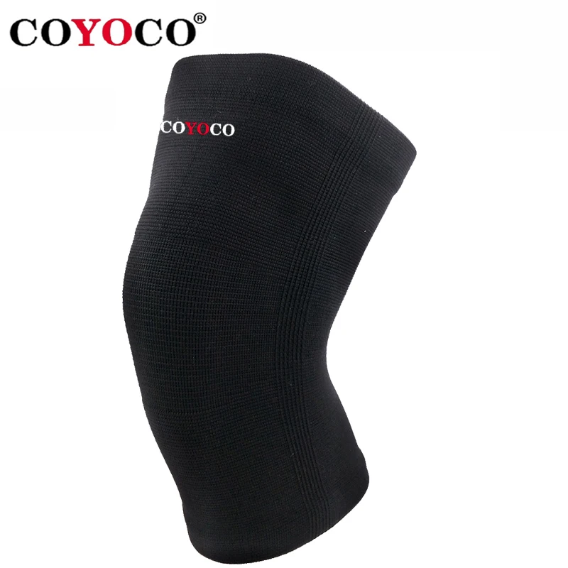 1 Pcs Sports Knee Support Protector Pad COYOCO Brand Kneepad Prevent Arthritis Injury High Elastic Knee Guard Keep Warm Black