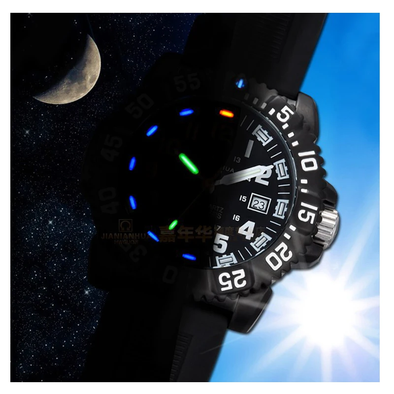T25 Tritium Luminous Quartz Watch Men Carnival Sport Diver Military Mens Watches Top Brand Luxury C