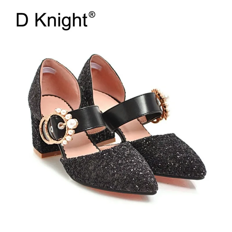 Silver Sequins Women Party Shoes Princess High Heels 2018 Spring Summer Bling Pumps Sexy Pointed Toe Gold Women Wedding Shoes (20)