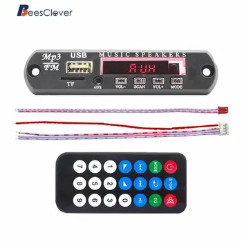 

Adeeing Car Stereo DC12V MP3 Decoder Board SD Audio Module USB TF AUX FM Radio Remote Digital Display Support MMC/SD/MMA