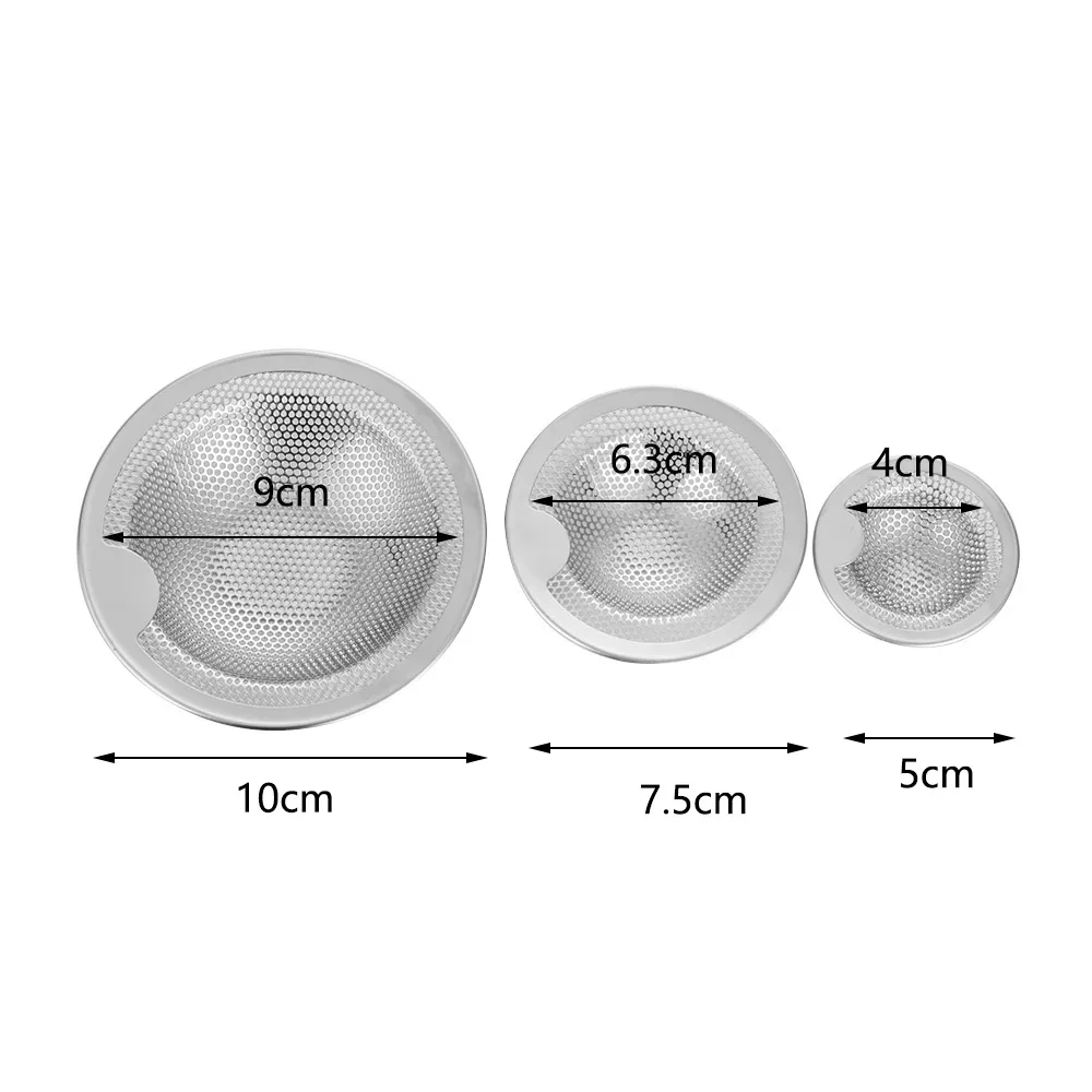 3 размера новая сетчатая ловушка для ванной душ Стопорная пробка для кухни сетка для стока раковины фильтр с отверстиями дренаж для кухни