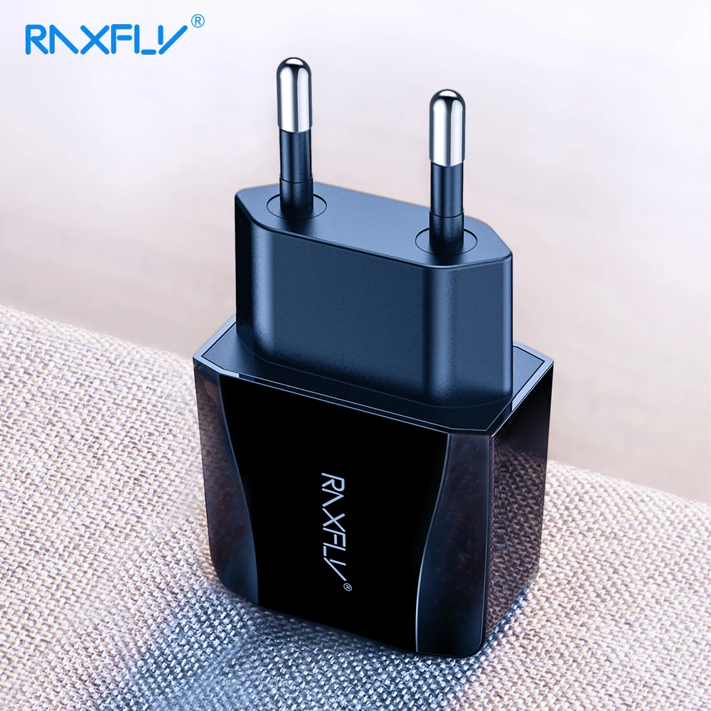 Raxfly Dual USB Зарядное устройство ЕС Plug Путешествия стены мобильный телефон адаптер 2