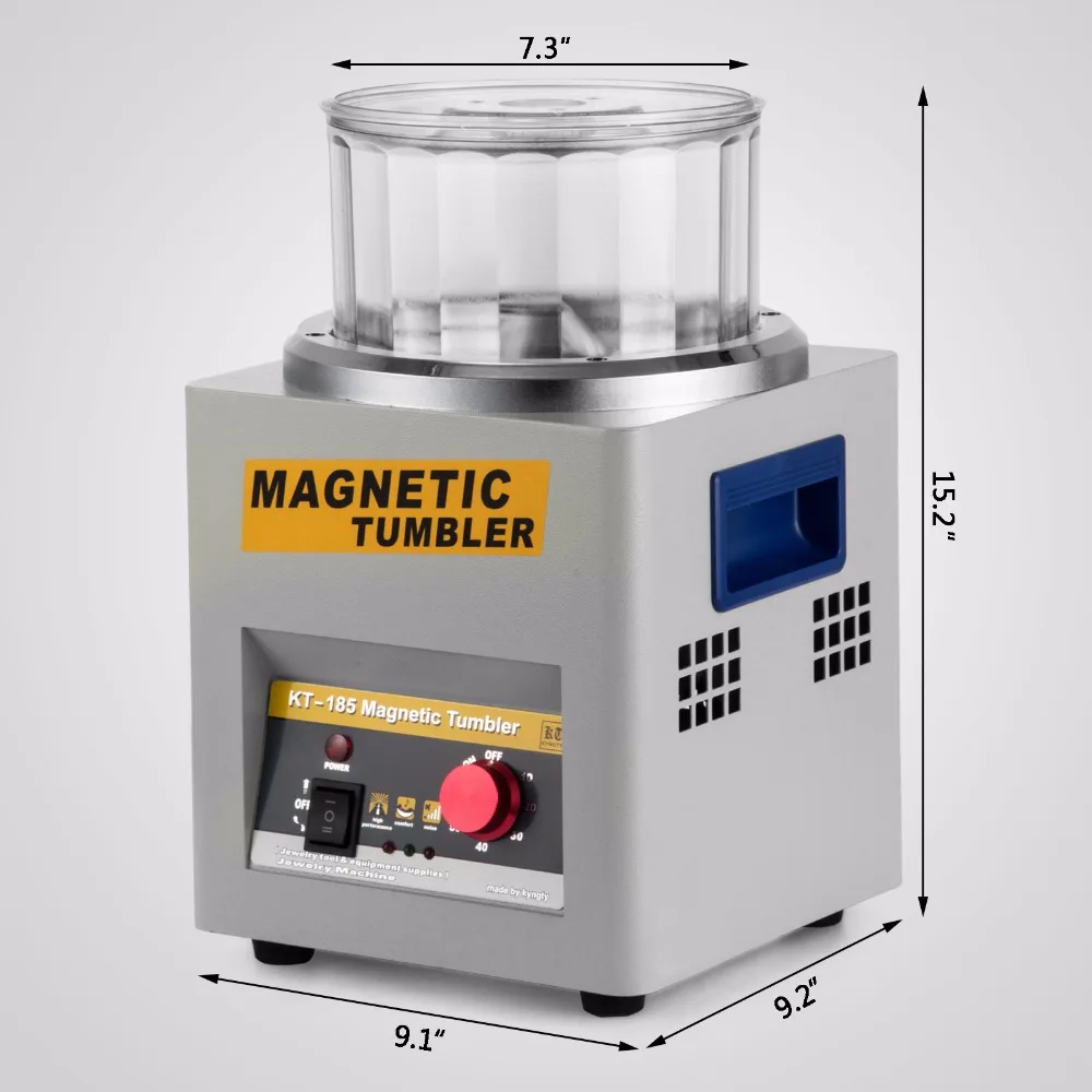 

180MM KT185 UPDATED MAGNETIC TUMBLER JEWELRY POLISHER MACHINE FINISHER DIAMONDS