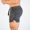 GITF Mens Gym Training Shorts Men Sports Casual Clothing Fitness Workout Running Grid quick-drying compression Shorts Athletics 5