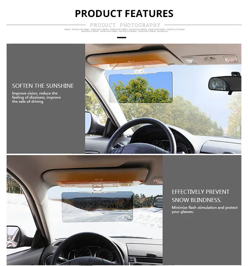 Car Sunshade Goggle Anti Glare Eyesight Protection Universal Car Lights Prevention Sunshine Shade HD Vision Visor Auto Accessory (4)