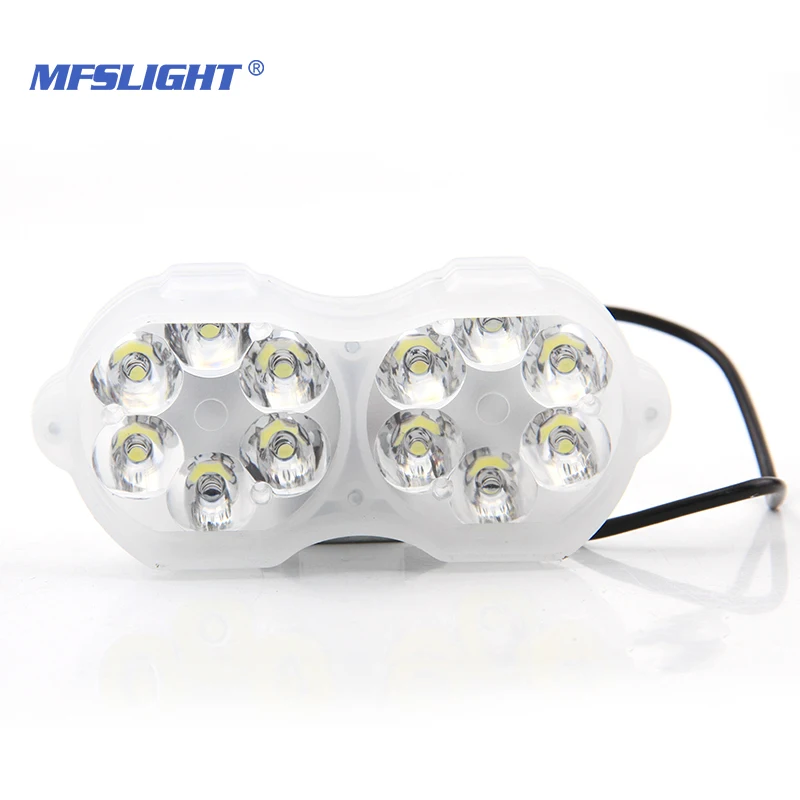 

MFSLIGHT 2pc Motorcycle Headlight car Scooter Fog flash Spot light LED Motorbike ATV 12V 6500K Moto Working Light Lamp 6500K 12v